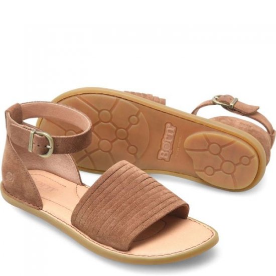 Born Shoes Canada | Women's Margot Sandals - Earth Suede (Brown) - Click Image to Close