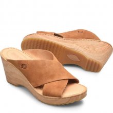 Born Shoes Canada | Women's Nora Sandals - Tan Camel Suede (Brown)