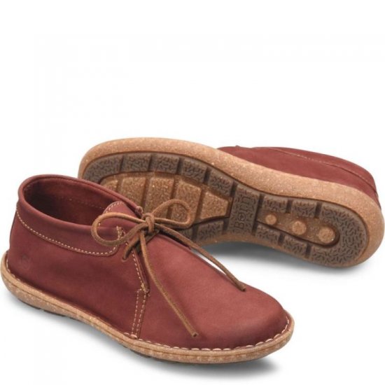 Born Shoes Canada | Women's Nuala Boots - Brick Nubuck (Red) - Click Image to Close