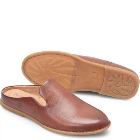 Born Shoes Canada | Women's Maia Flats - Dark Tan Bourbon (Brown) - Click Image to Close