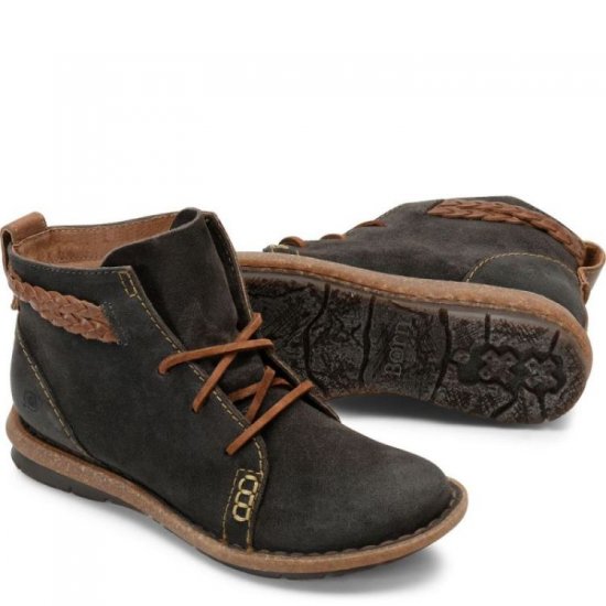 Born Shoes Canada | Women's Temple Boots - Dark Gray Distressed (Grey) - Click Image to Close