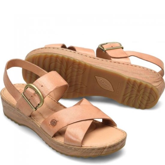 Born Shoes Canada | Women's Aida Sandals - Natural (Tan) - Click Image to Close