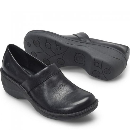 Born Shoes Canada | Women's Toby Duo Clogs - Black - Click Image to Close