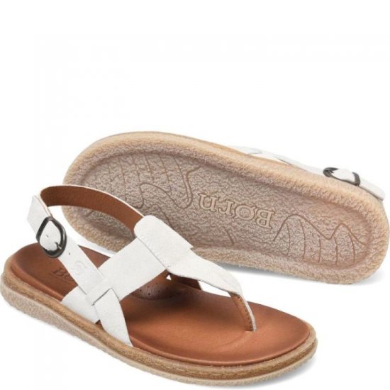 Born Shoes Canada | Women's Cammie Sandals - Light Grey Fog Suede (Grey) - Click Image to Close