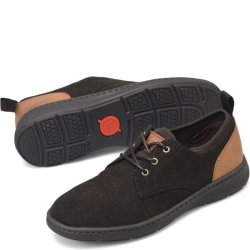 Born Shoes Canada | Men's Marcus Slip-Ons & Lace-Ups - Dark Brown Wool Combo (Brown)