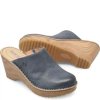 Born Shoes Canada | Women's Natalie Clogs - Light Jeans Distressed (Blue)