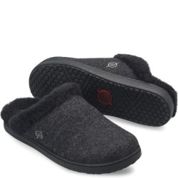 Born Shoes Canada | Women's Zoe Clogs - Black Wool Combo (Black)