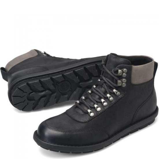 Born Shoes Canada | Men's Scout Boots - Black with grey (Black) - Click Image to Close