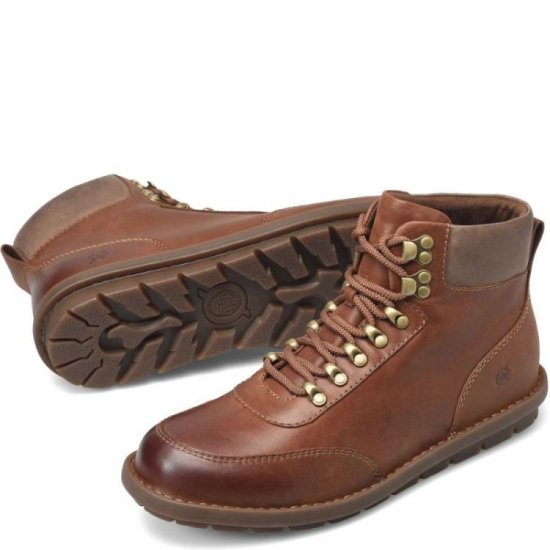 Born Shoes Canada | Men's Scout Boots - Brown With Taupe (Brown) - Click Image to Close