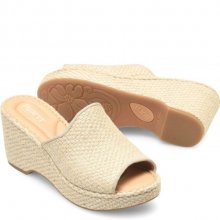 Born Shoes Canada | Women's Lilah Raffia Sandals - Natural Raffia (Tan)