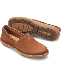 Born Shoes Canada | Women's Naya Slip-Ons & Lace-Ups - Maple Leaf Nubuck (Tan)