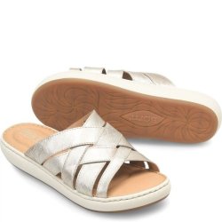 Born Shoes Canada | Women's Jenny Sandals - Light Gold Panna Cotta (Metallic)