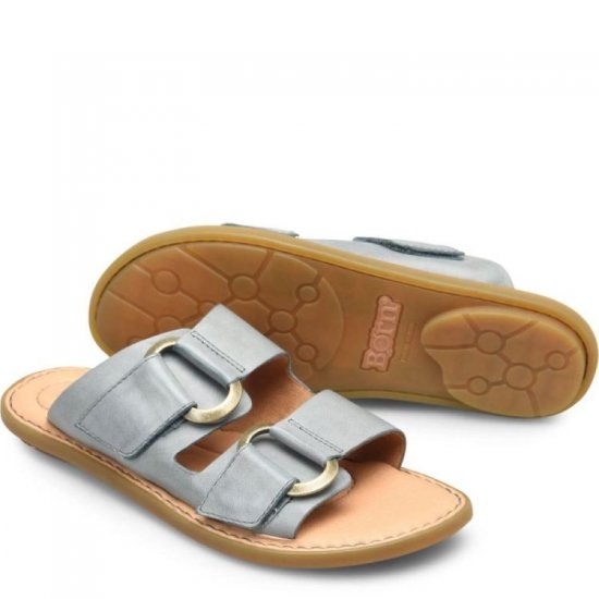 Born Shoes Canada | Women's Marston Sandals - Light Jeans (Blue) - Click Image to Close