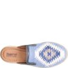 Born Shoes Canada | Women's Gretta Clogs - Sea Blue Cotton Fabric (Multicolor)