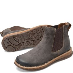 Born Shoes Canada | Men's Brody Boots - Dark Concrete Distressed (Grey)