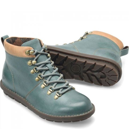 Born Shoes Canada | Women's Blaine Boots - Turquoise and Natural (Blue) - Click Image to Close