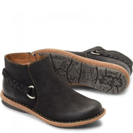 Born Shoes Canada | Women's Toya Boots - Black Distressed (Black) - Click Image to Close