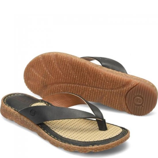 Born Shoes Canada | Women's Bora Basic Sandals - Black - Click Image to Close