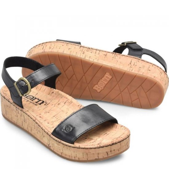 Born Shoes Canada | Women's Sari Sandals - Black - Click Image to Close