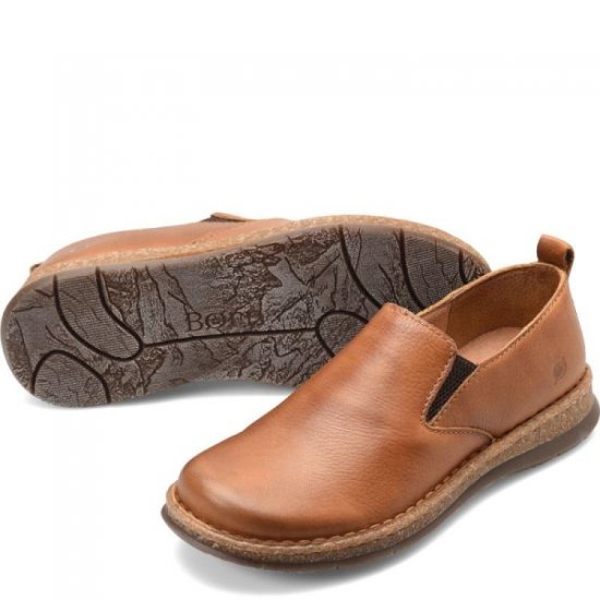 Born Shoes Canada | Men's Bryson Slip-Ons & Lace-Ups - Saddle (Tan) - Click Image to Close