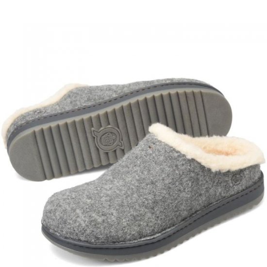 Born Shoes Canada | Men's Jayce Slip-Ons & Lace-Ups - Grey Wool Combo (Grey) - Click Image to Close
