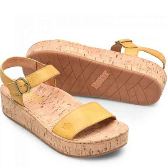 Born Shoes Canada | Women's Sari Sandals - Yellow Sun (Yellow) - Click Image to Close