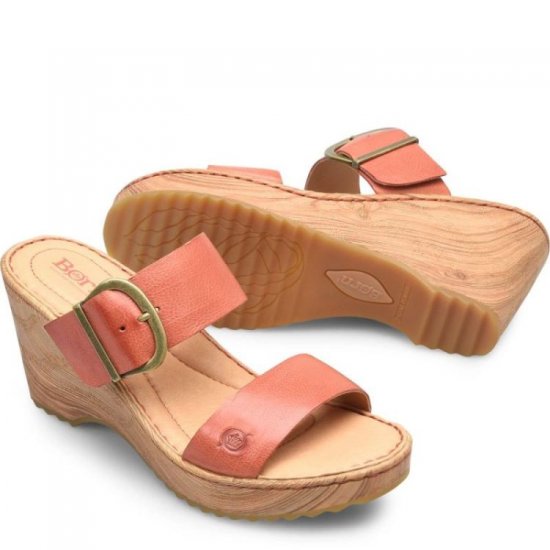 Born Shoes Canada | Women's Emily Sandals - Rust Cayenne (Red) - Click Image to Close