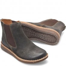 Born Shoes Canada | Women's Faline Boots - Dark Concrete Distressed (Grey)