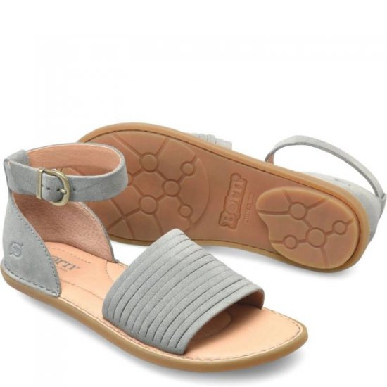 Born Shoes Canada | Women's Margot Sandals - Grey Army Suede (Grey) - Click Image to Close