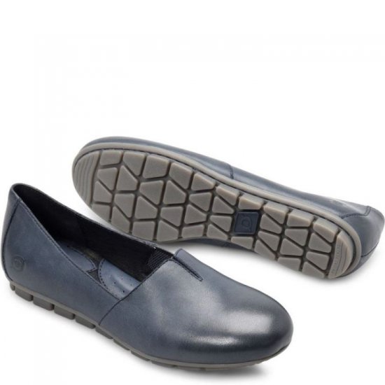 Born Shoes Canada | Women's Sebra Flats - Navy (Blue) - Click Image to Close