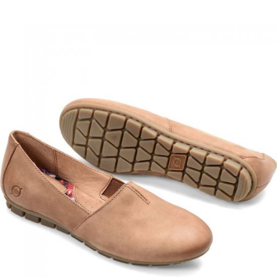 Born Shoes Canada | Women's Sebra Flats - Biscotto (Tan) - Click Image to Close