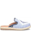 Born Shoes Canada | Women's Gretta Clogs - Sea Blue Cotton Fabric (Multicolor)