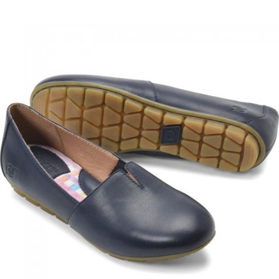 Born Shoes Canada | Women's Sebra Flats - Navy Peacoat (Blue) - Click Image to Close