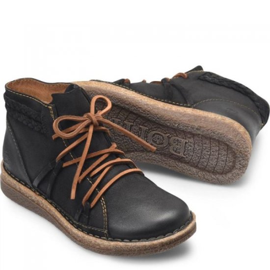 Born Shoes Canada | Women's Temple II Boots - Black Distressed (Black) - Click Image to Close