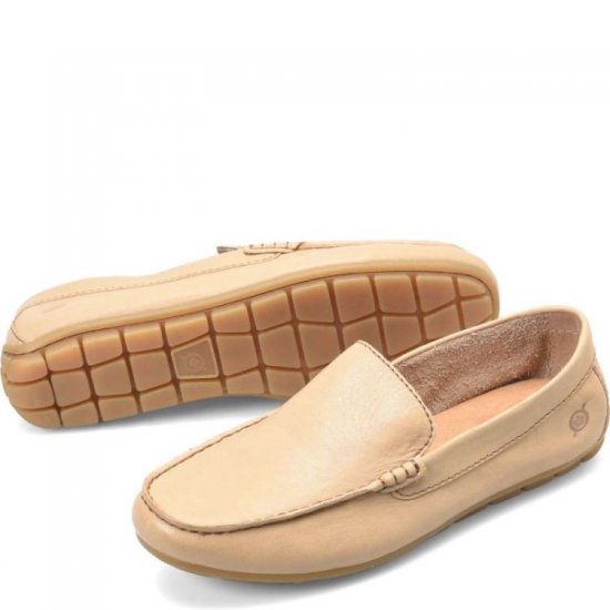 Born Shoes Canada | Men's Allan Slip-Ons & Lace-Ups - Natural Landa (Tan) - Click Image to Close