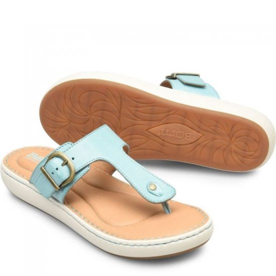 Born Shoes Canada | Women's Jules Sandals - Turquoise Aqua (Green) - Click Image to Close