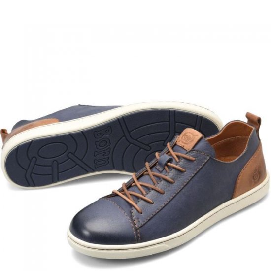 Born Shoes Canada | Men's Allegheny Luxe Sneakers - Navy Universe Combo (Blue) - Click Image to Close