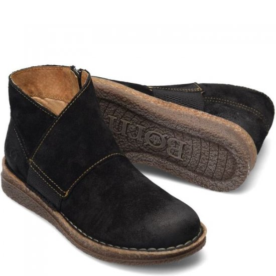 Born Shoes Canada | Women's Tora Boots - Black Distressed (Black) - Click Image to Close
