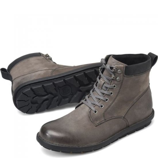 Born Shoes Canada | Men's Sean Boots - Charcoal (Grey) - Click Image to Close
