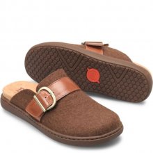 Born Shoes Canada | Women's Lia Clogs - Cognac Felt Combo (Brown)