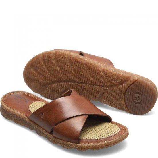 Born Shoes Canada | Women's Hana Basic Sandals - Light Brown (Brown) - Click Image to Close