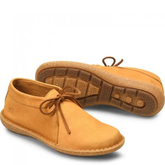 Born Shoes Canada | Women's Nuala Boots - Yellow Nubuck (Yellow) - Click Image to Close