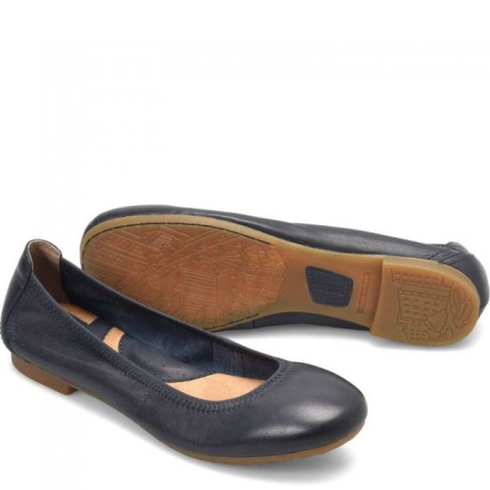 Born Shoes Canada | Women's Julianne Flats - Navy (Blue) - Click Image to Close