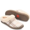 Born Shoes Canada | Women's Ali Slip-Ons & Lace-Ups - Winter White Plaid Wool (White)