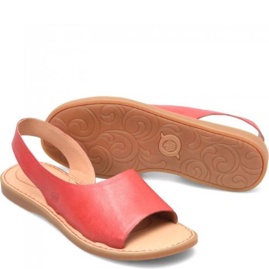 Born Shoes Canada | Women's Inlet Sandals - Coral (Red) - Click Image to Close