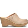 Born Shoes Canada | Women's Natalie Clogs - Cream Visone Distressed (Tan)