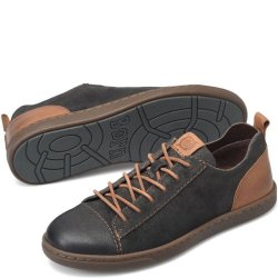 Born Shoes Canada | Men's Allegheny Luxe Sneakers - Dark Grey Distress Combo (Grey)