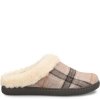 Born Shoes Canada | Women's Ali Slip-Ons & Lace-Ups - Taupe Plaid Wool (Tan)