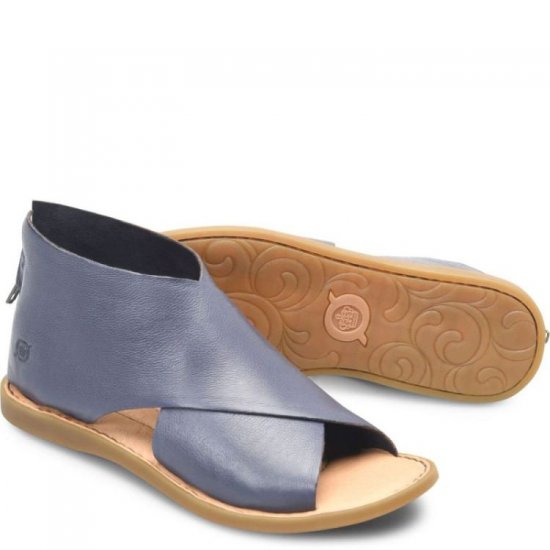 Born Shoes Canada | Women's Iwa Sandals - Navy Marine (Blue) - Click Image to Close