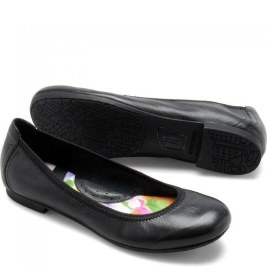 Born Shoes Canada | Women's Julianne Flats - Black - Click Image to Close